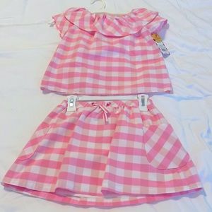 2 piece top and skirt outfit